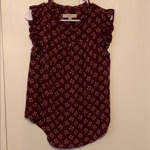 Loft floral blouse size M